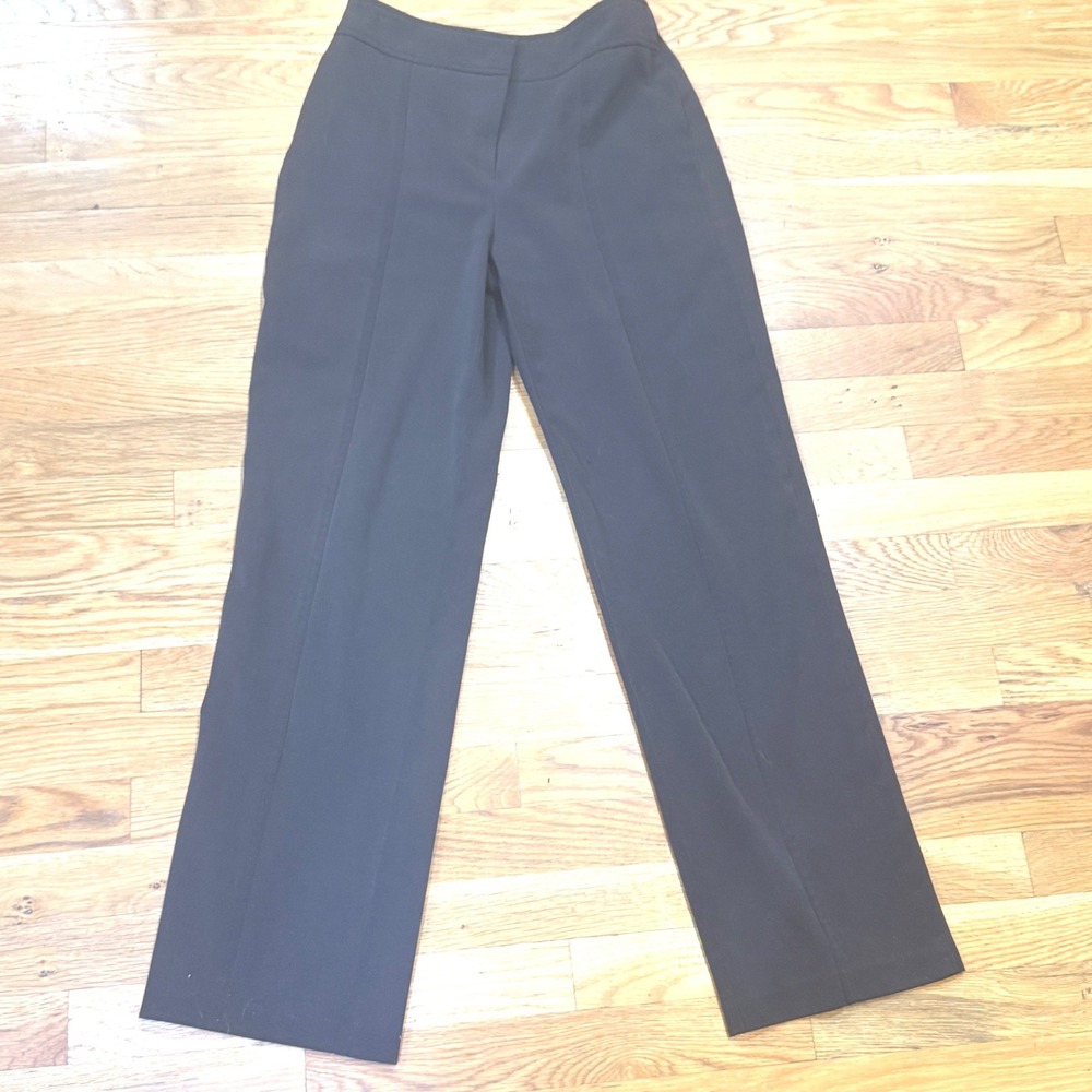 Briggs New York Brown Straight Leg Dress Pants Elastic Back Pintuck Seam
